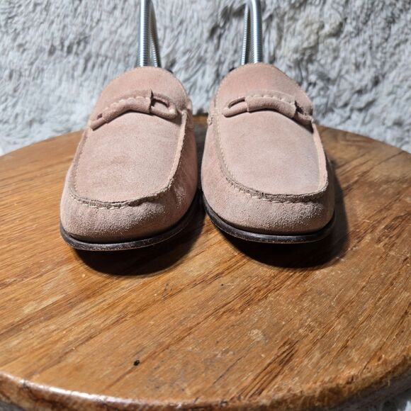 Cole Haan Womens Size 8B Pink Suede Mules Retro Slip On Tasseled Heeled Shoe - Picture 9 of 12
